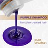 Pure Brazilian - Always Blonde Shampoo With Keratin, Acai and Argan Oil. Purple Shampoo for Color Treated Hair. Sulfate-Free, Preserves Blonde, Gray or Platinum Hair (13.5 Fl Oz)