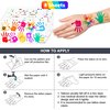8 Sheets (78PCS) Hi High Five Tattoos Birthday Party Decorations Favors Decor Supplies Theme Stickers for Girl Boy Kids Gifts Classroom School Prizes Rewards