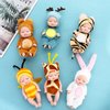 ONEST 6 Sets 4 Inch Dolls Cute Baby Dolls Include 6 Pieces Baby Mini Dolls, 6 Sets Handmade Doll Clothes