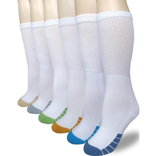 SYOLLAVE Diabetic Socks Extra Wide Non Binding Neuropathy Socks, Bariatric Socks for Men Women 6 Pairs