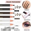 KAIQIKAIXI 6Pcs Multicolor Waterproof Eyebrow Pencils Makeup Set For Marking, Filling And Outlining, Tattoo Makeup And Microblading Supplies Kit-Hard Refills Are Easy To Color (Multicolor)