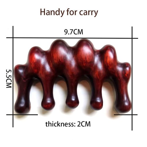 Wooden Massage Comb Gua Sha Wide Tooth Comb for Head Scalp, Facial, Body Massage Natural Sandalwood Massager Acupressure Tools Gift for Men Women