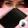 C Curl Lash Clusters Extensions - 280 Pcs of 100D Fluffy Wispy Individual Eye Lashes, DIY Home Makeup Lash Extension Kit for Self Application (9-20MM) Mix