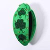 mokkia St.Patrick’s Day Headband Accessories Outfits for Women Green IRISH Lucky Shamrock Headband Rhinestone Crystal Knotted Headband Irish Holiday Headwear Party Favors Gifts (Shamrock A)