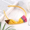 PEUTIER Yellow Pencil Headband, Cute Back to the School Headband Pencil Bow Hair Band Return to School Hair Accessories Gifts for Student Birthday Party Supplies