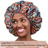 YANIBEST Silk Bonnet Satin Bonnet Hair Bonnet for Sleeping Silk Hair Wrap for Sleeping Bonnets for Women Curly Hair Green