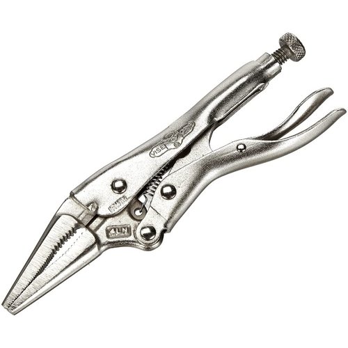 IRWIN VISE-GRIP Original Locking Pliers, Long Nose, 4-Inch (1602L3),Silver,100mm