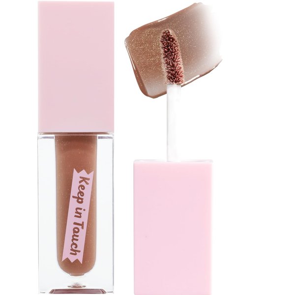 Keep In Touch Jelly Plumper Tint: Tea & Twinkle | Non-Sticky, Long-Lasting Lip Gloss | Vegan and Cruelty-Free Korean Lip Tint (Shining Gold)