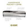 Kent 93TG Mini Beard Comb for Men, Wide Tooth Men's Comb, Mustache Comb and Beard Combs for Facial Hair, Small Pocket Sized Travel Comb, Mini Comb Detangle Comb for Beard Detangling Comb