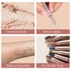 Champagne Eyeshadow Stick, Shimmer Cream Single Eyeshadow Pencil High Pigmented Eye Shadow Brightener Stick, Hypoallergenic Waterproof Long Lasting Highlighter Stick Create Multi-Dimensional Eyes Look