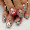 24Pcs Christmas Glitter Press on Nails Short Square Snowman French Tip Nude Design Fake Nails Xmas Cute Stick on Nails Winter Holiday Acrylic Glossy False Nails for Women and Girls Glue on Nails