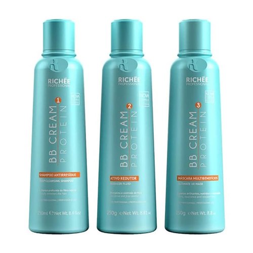 Richée Professional | Liso BB Cream Kit | Pure Active Ingredients And Extraordinary Shine | (3x) 250 ml / 8.4 fl.oz.