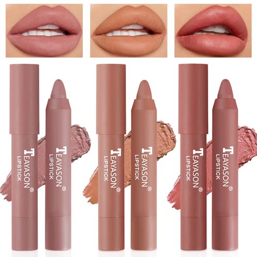 BINGBRUSH 3 Colors Smooth Matte Lipstick Pack Set, Moisture Longwear Color Stick Ultimate Lip Crayon for Makeup Collection Matte Finish Waterproof Velvet Lipgloss Lip Stain