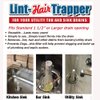 Lint Hair Trapper for filtering Washing Machine Utility Tub and Sink drains-reusable and customizable with built-in overflow guard. Traps Lint, hair and debris from drains, replaces all Mesh filters