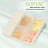 FYY Daily Pill Organizer,2 Pcs 7 Compartments Portable Pill Case Travel Pill Organizer,[Folding Design]Pill Box for Purse Pocket to Hold Vitamins,Cod Liver Oil,Supplements and Medication-White