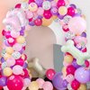 Dog Balloon Arch Garland, Pink Purple Dog Print Balloons with Bone Foil Balloons for Dog Birthday Decorations Girls Birthday Pet Dog Party Supplies