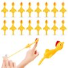 BUVUDI 16 Pieces Rubber Chicken Slingshot Rubber Chickens Flying Chicken Slingshot Flicken Chicken Game Finger Slingshot Chicken Toys Chicken Flingers Flinging Chickens for Party Favors Activity Gift