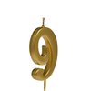 Qj-solar Gold 90th Birthday Candles,Number 90 Cake Topper for Party Decoration