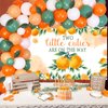 Two Little Cuties Baby Shower Decorations for Twins - Two Little Cuties are on the Way Orange Balloon Arch Kit with Backdrop Cake Topper, Tangerine Theme Gender Reveal Baby Shower Party Supplies