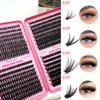 Selawasty Lash Clusters 640pcs Natural Lash Extension Individual Cluster Eyelash Russian Lash Clusters Individual Lashes Eyelash Clusters Natural Look Eyelashes for DIY at Home(9-16MM,30D,40D,50D,60D)