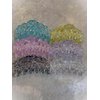 Generic Clear transparent iridescent diamond cut design double grip acrylic hair claw (Primary color: Clear), 1 Count (Pack of 1)