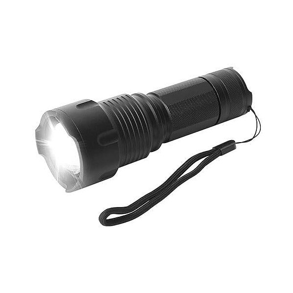 LED Rechargeable Flashlight Zoomable Aluminum Alloy Flashlight Torch w/High Low Strobe Night Light for Night Walking Adventure Searching