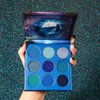 docolor Eyeshadow Palette 9 Colors Blue Eyeshadow Gemstone Shadow Palette Highly Pigmented Mattes Shimmers Naked Smokey Glitter Cream Colorful Powder Blendable Long Lasting Waterproof Makeup Palette
