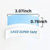 Eumos 80pcs Wig Tape for Lace Wigs Lace Front Wig Tape Double Sided Waterproof Lace Wigs Adhesive Tape Strong Hold Clear Lace Tape for Lace Wig Toupee Hairpiece (Blue)
