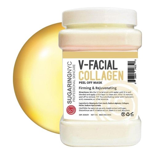 Sugaring NYC Collagen Vajacial Jelly Mask Peel-Off Bikini Underarms Area Peel Mask - Collagen - Professional Size 23oz Collagen