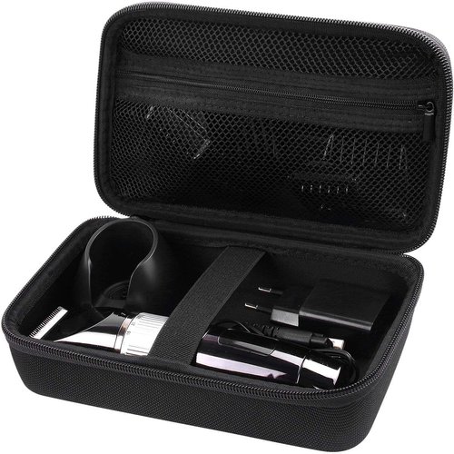 Case for Hatteker Hair Clipper Cordless, Beard Trimmer Organizer Storage for Men Hair Cutting Kit Precision Shaver, with Inner Net Bag for Grooming Kit.(Case Only)