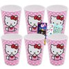 SANRIO Hello Kitty Kids 15 Oz Reusable Tumbler Cup - Hello Kitty Party Favor 6 Piece Bundle with 15 Oz Cup Plus Tattoos, Stickers for Girls | Bulk Hello Kitty Water Cups