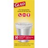 Glad Trash Bags, Small Garbage Bags - 4 Gallon White Trash Bag - 30 Count