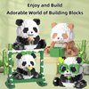 TIMCHESS 2 Sets Mini Building Blocks, Cute Panda Mini Bricks Building Sets for Kids 6 7 8 9 10+, Micro Building Blocks Sets for Adult Christmas Birthday Gifts (457pcs+481pcs)