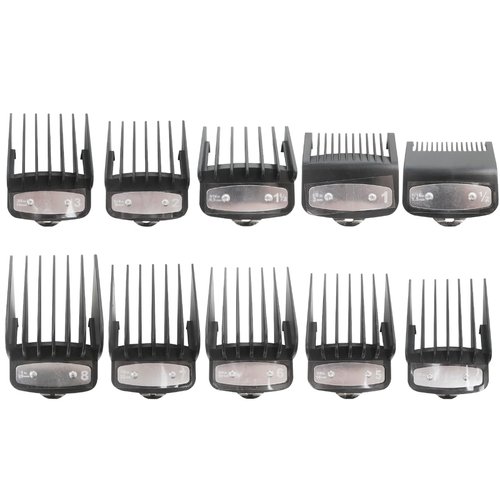 New Version 3170-400 Hair Clipper Guards Guides Set, 10pcs 1/16", 1/8", 3/16", 1/4", 3/8", 1/2", 5/8", 3/4", 7/8" and 1" Cutting Guides for Wahl 2000/9766/ 9591-2100