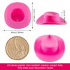 40 Pieces Plastic Mini Cowboy Hat Cowgirl Hat for Crafts Western Hat Miniature Cute Doll Hat Tiny Party Hat Doll Party Accessories for Shooters Pretend Play Dollhouse Decorations(Pink)