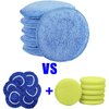 FONAROLL Microfiber Wax Applicator Pads, Car Wax Applicator, Buffing & Detail Polishing Foam Pads for Car Cleaning and Fine Polishing (5" Diameter, 6 Pack)…