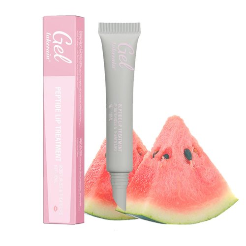 Lip Gel Petitfour Lip Treatment, Hydrating & Moisturizing Lip Care for Soft, Smooth Lips, Natural Gloss Finish, Fruit-Flavored Lip Mask & Glowy Balm for Dry, Chapped Lips (10ml, 02#Watermelon)