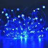 SPRKLINLIN 2 Pack 100 LED Solar Powered String Lights, Outdoor Waterproof Copper Wire 8 Modes Fairy Lights for Garden, Patio, Party, Yard, Home (Blue)