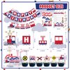 LXlucktim Chugga Chugga Two Two Party Decorations, 133 Pcs Ttrain Second 2nd Birthday Party Supplies for Boys Baby - Banner, Cake Toppers, Balloons, Tablecloth, Centerpieces, Crown, Poster