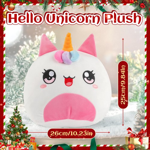 Rdogeia Unicorn Stuffed Animal,Unicorn Plush Pillow Toy,Unicorns Gifts for Girls Ages 3 4 5 6 7 8,Valentine's Day Gift for Kids Girlfriend/Boyfriend 9.8"