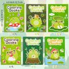 ANGOLIO 24Pcs Frog Mushroom Coloring Book Bulk for Kids Kawaii Frog Activity Book Cartoon Animals DIY Art Booklet for Kid Birthday Party Gift Goodie Bags Filler School Prize