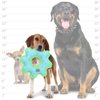 DURA FORCE - Durable Woven Fiber - Medium Gear Ring Blue - Squeakers - Multiple Layers. Made Durable, Strong & Tough. Interactive Play Dog Toy (Tug, Toss & Fetch). Machine Washable & Floats (Medium)