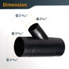 POWERTEC 70190 4-Inch by 2-1/2-Inch Y-Fitting Dust Collection Hose Connector