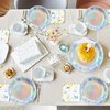 50 Pack Holographic Paper Plates Iridescent Foil Disposable Plates 7" and 9" Holographic Party Dinner Plates Round Lunch Dessert Paper Plate for Birthday Wedding Baby Shower Dining Picnic BBQ