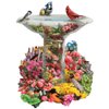 Bits and Pieces – 750 Piece Jigsaw Puzzle for Adults – Garden Birdbath, Busy Bird Fountain - by Artist Alan Giana, Completed Puzzle Size: 20" x 27"