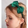DEEKA 2 PCS 4" Dark Green Bow Headband Grosgrain Ribbon Hair Bows for Toddlers Hair Band Accessories for Little Girls Kids Set of 2 -Dark Green
