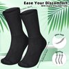 Silicherry 4 Pairs Cotton Soft Eczema Socks Hydrating Socks Moisturizing Therapy Cotton Socks Eczema Relief for Adult Wet Wrap Non Itch Soft Feet Treatment (Black)