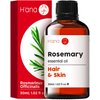 H’ana Rosemary Oil for Hair Scalp - 100% Natural Rosemary Essential Oils for Skin, Diffuser & Aromatherapy - Rosemary Hair Oil for Hair - 1 fl oz