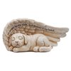 Napco 11146 Small Sleeping Dog in Angel's Wing Garden Statue with Inscription, 8 x 4