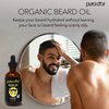 PURA D'OR Organic Beard Oil (4oz / 118mL) 100% Pure- USDA Certified- Natural Leave-In Conditioner, Argan & Jojoba Oil- Mustache Care & Maintenance, Increase Softness & Strength (Packaging may vary)